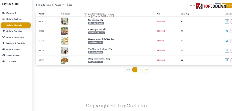 Web đặc sản,bán đồ ăn,code bán hàng